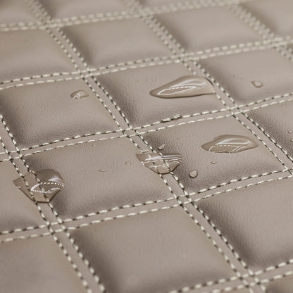 Classical Square Stitching Quilting Sponge  Abrasion-Resistant Synthetic Leather For Car Foot Mat