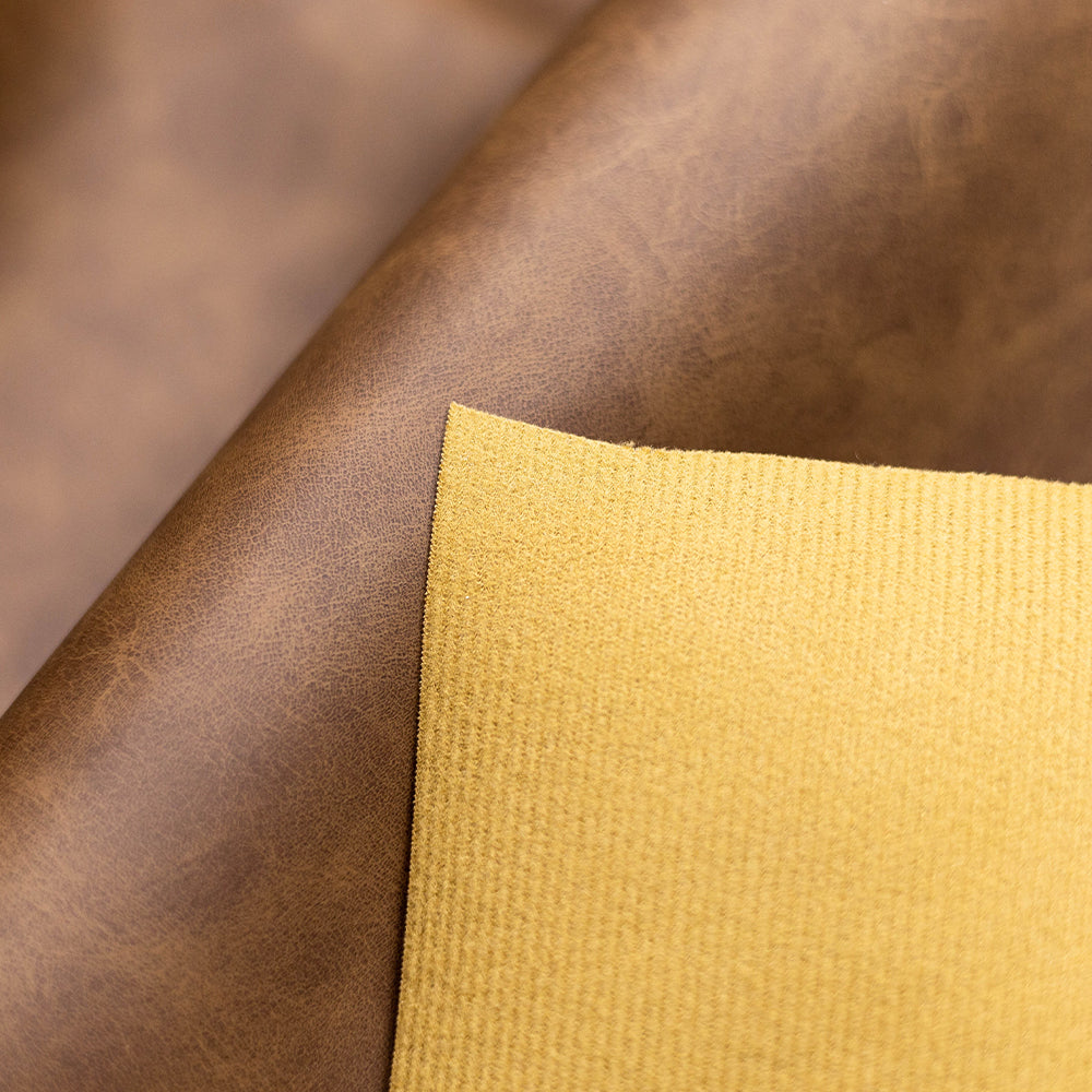 Custom Two-Tone Grain Synthetic Leather For Sofa Chair